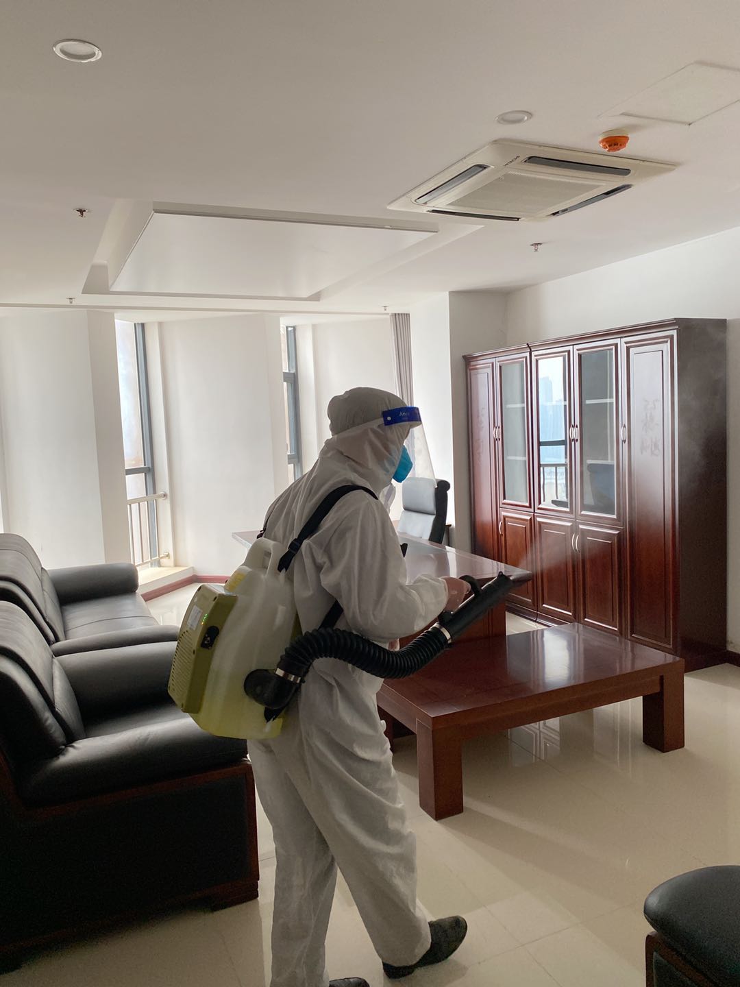 小小葉子環保為湖北中保分公司提供專業消毒殺菌服務，助力安全辦公